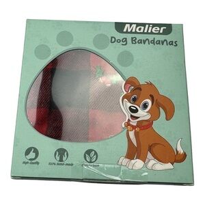 Malier Christmas Dog Bandanas Buffalo Plaid